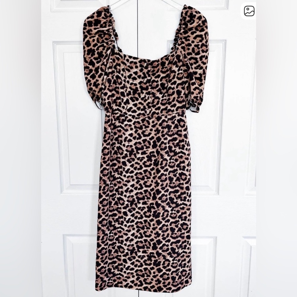 Zara Woman Leopard Pencil Dress